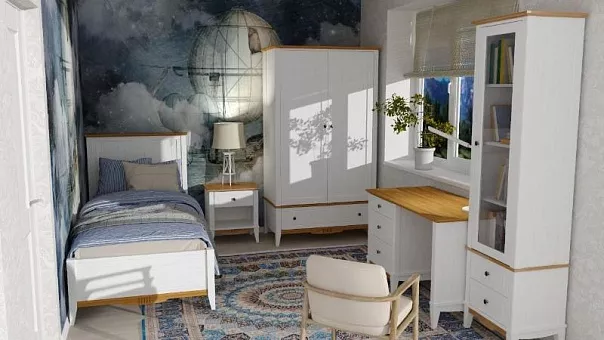 Набор мебели для спальни Пенни 1 (Белый воск/ Антик №24) купить в Москве - фото №1