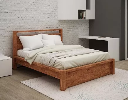 Кровать односпальная Англия из массива дуба купить в Москве - фото №1