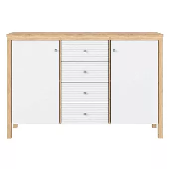 Тумба Вояж-24-РЯ Белый лак  + антик №24 купить в Москве - фото №1