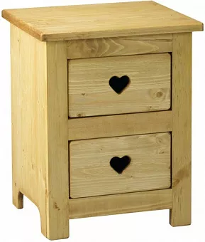 Тумбочка прикроватная CHEVET 2T COEUR NICHE с сердцем купить в Москве - фото №1