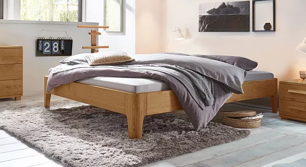 Кровать Lugo modern (RO193) из массива дуба  200*200 купить в Москве - фото №1