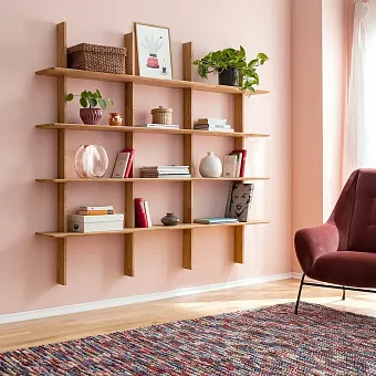 Стеллаж Золо 2 массив дуба купить в Москве - фото №1