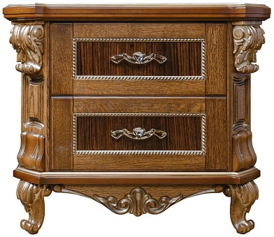 Тумба прикроватная "Альба 03с" П 524.03с палисандр (с зол., с сер.) купить в Москве - фото №1