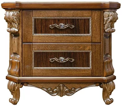 Тумба прикроватная "Альба 03с" П 524.03с палисандр (с зол., с сер.) купить в Москве - фото №1