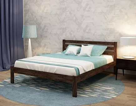 Кровать односпальная Норвегия-2 из массива дуба купить в Москве - фото №1