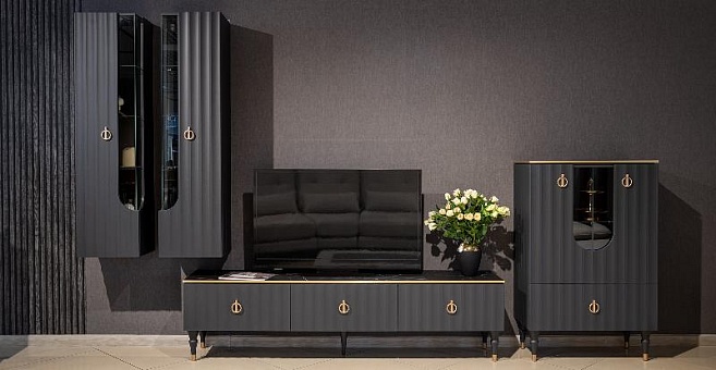 Набор мебели для гостиной Лоренсо 2 (Графит) купить в Москве - фото №1