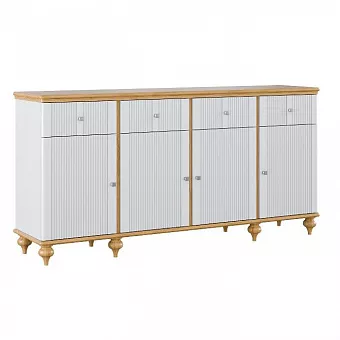 Тумба Рандеву-44 (Белый лак + антик №24) купить в Москве - фото №1