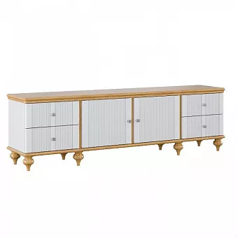 Тумба ТВ Рандеву-24 (Белый лак + антик №24) купить в Москве - фото №1