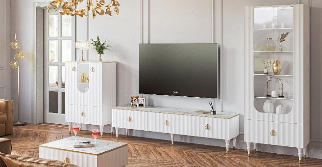 Набор мебели для гостиной Лоренсо (Белый) купить в Москве - фото №1