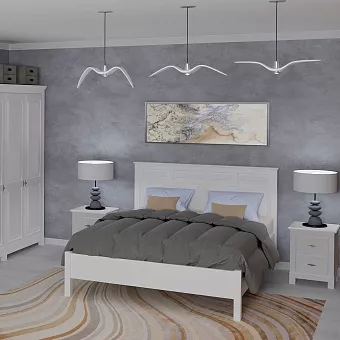 Кровать "Рауна" М-180 БИ Белый воск купить в Москве - фото №1 Кровать "Рауна" М-180 БИ Белый воск купить в Москве - фото №1