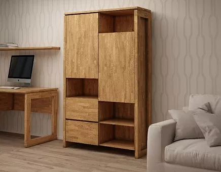 Шкаф стеллаж Кёльн 1 из массива дуба купить в Москве - фото №1