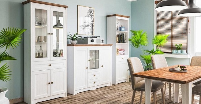 Набор мебели для гостиной Тиволи (Белый структурный/ Дуб стирлинг) купить в Москве - фото №1