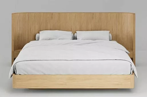 Кровать Eclips (160) H910 с ящиками ЭК 202 Натуральный дуб купить в Москве - фото №1