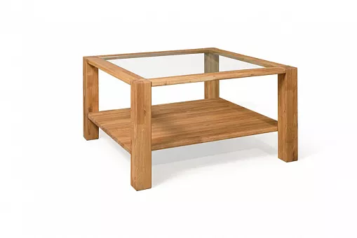 Стол журнальный "Прованс 05", проходные ноги, сечение ноги 6, стеклянная крышка, ширина 70, дуб массив купить в Москве - фото №1 Стол журнальный "Прованс 05", проходные ноги, сечение ноги 6, стеклянная крышка, ширина 70, дуб массив купить в Москве - фото №1