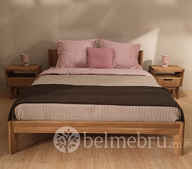 Кровать двойная "Доната 2" массив дуба 160*200 купить в Москве - фото №1