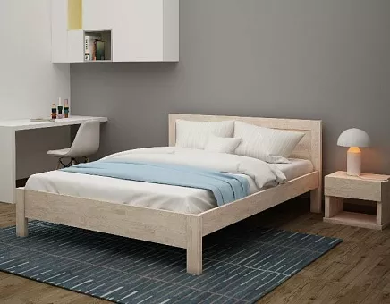 Кровать односпальная Бремен из массива дуба купить в Москве - фото №1