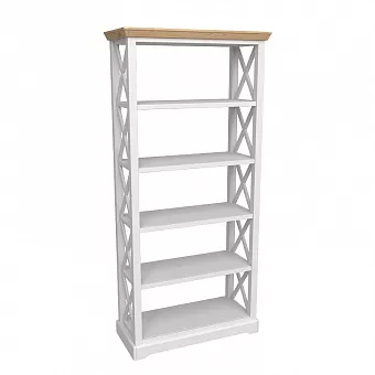 Стеллаж Форест сквозной белый воск/антик купить в Москве - фото №1