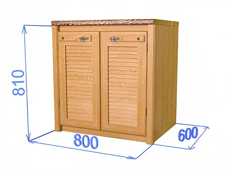 Шкаф-стол с двумя дверцами на 80 "Хлоя КХ 01" купить в Москве - фото №1