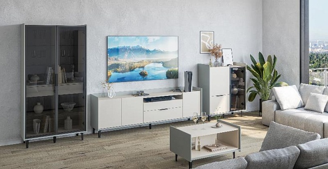 Набор мебели для гостиной Модена 2 (Персидский жемчуг/ Лунный камень) купить в Москве - фото №1