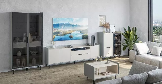 Набор мебели для гостиной Модена 2 (Персидский жемчуг/ Лунный камень) купить в Москве - фото №1