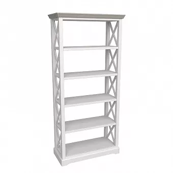 Стеллаж Форест сквозной белый воск/антрацит купить в Москве - фото №1