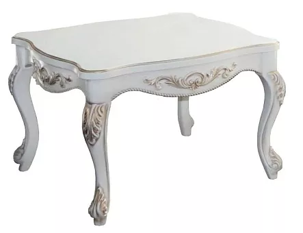 Стол журнальный «Альба» П4.485.0.04 Слоновая кость с золочением купить в Москве - фото №1
