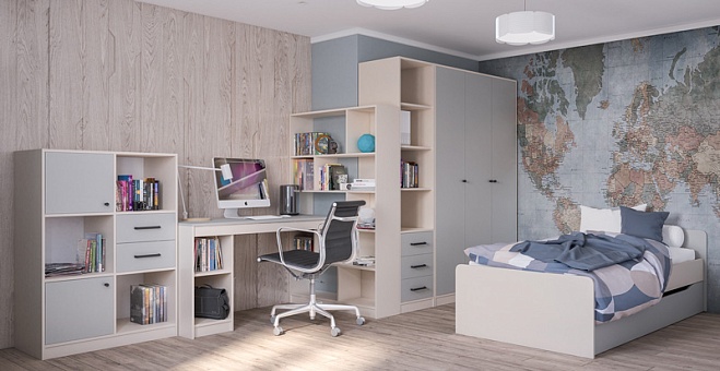 Набор мебели для спальни Мальма 1 (Персидский жемчуг/Лунный камень Ц1) купить в Москве - фото №1