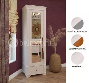 Шкаф 1-дверный с зеркалом Бейли купить в Москве - фото №1 Шкаф 1-дверный с зеркалом Бейли купить в Москве - фото №1