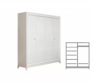 Шкаф для одежды Сабрина ММ-302-01/04Б купить в Москве - фото №1 Шкаф для одежды Сабрина ММ-302-01/04Б купить в Москве - фото №1