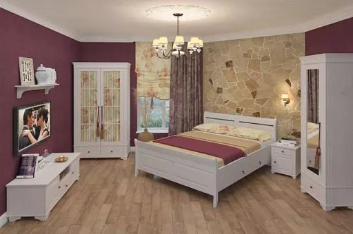 Набор мебели для спальни Бейли 1 (цвет белый воск) купить в Москве - фото №1