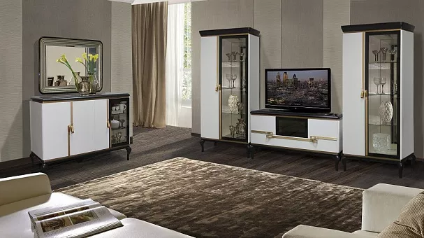 Набор мебели для гостиной Милана (цвет Альба+ЧЭ) купить в Москве - фото №1