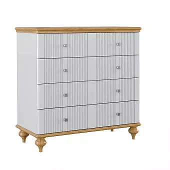 Комод Рандеву-04-979 (Белый лак + антик №24) купить в Москве - фото №1