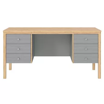 Стол письменный Вояж-06-РЯ Серый №7042 + антик №24 купить в Москве - фото №1