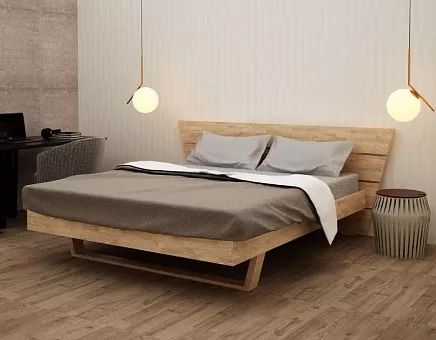 Кровать полутороспальная Лаос из массива дуба купить в Москве - фото №1