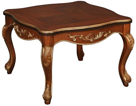 Стол журнальный «Альба» П4.485.0.04 Палисандр с золочением купить в Москве - фото №1