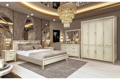 Набор мебели для спальни Амадей (Античная темпера с золочением) купить в Москве - фото №1