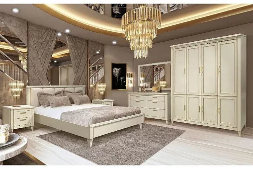 Набор мебели для спальни Амадей (Античная темпера с золочением) купить в Москве - фото №1