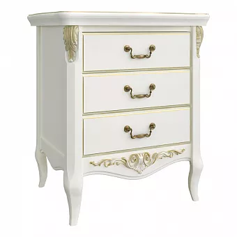 Прикроватная тумба 3 ящика Romantic Gold art. R117g купить в Москве - фото №1