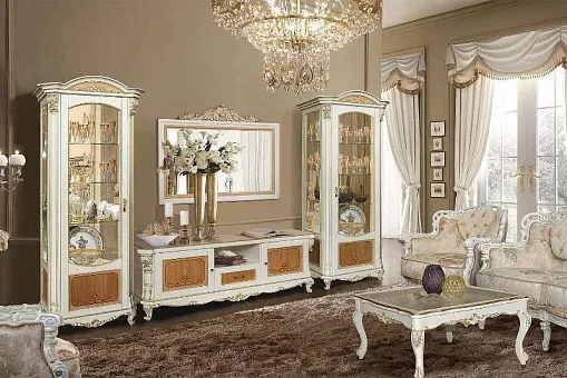 Набор мебели для гостиной Альба (Слоновая кость с золочением) купить в Москве - фото №1