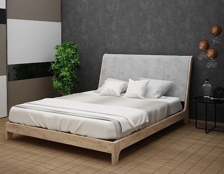 Кровать полутороспальная Сеул из массива дуба купить в Москве - фото №1