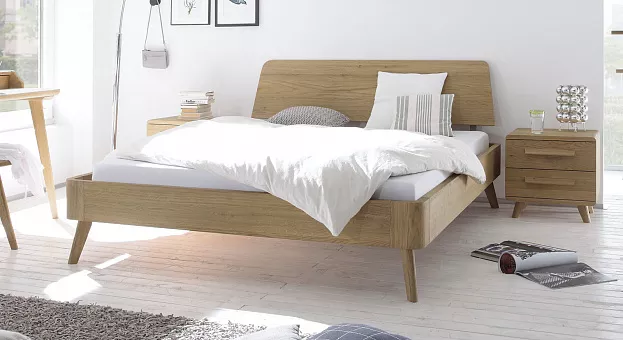 Кровать Lugo One (RO192) из массива дуба  200*200 купить в Москве - фото №1