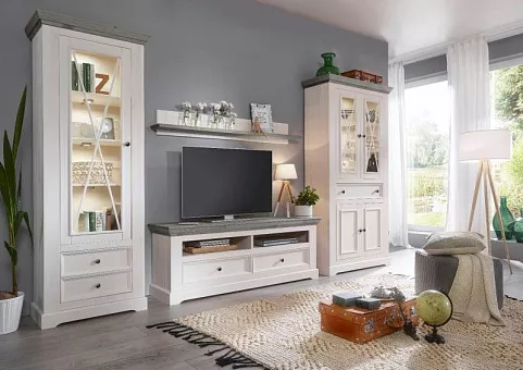 Набор мебели для гостиной Форест 6 (цвет белый воск/антрацит) купить в Москве - фото №1