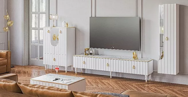 Набор мебели для гостиной Лоренсо 2 (Белый) купить в Москве - фото №1