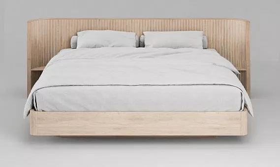 Кровать Eclips (160) H750 без ящиков ЭК 202 Беленый дуб купить в Москве - фото №1