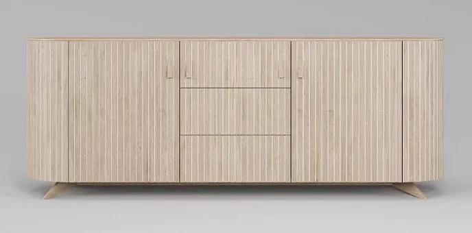 Тумба комбинированная Eclipse (2 двери, 3 ящика) ЭК 803 Беленый дуб купить в Москве - фото №1