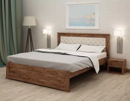 Кровать двуспальная Австрия из массива дуба купить в Москве - фото №1