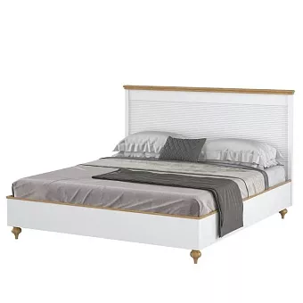 Кровать Рандеву-160 (Белый лак + антик №24) купить в Москве - фото №1