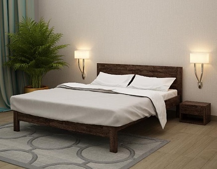 Кровать двуспальная Бремен из массива дуба купить в Москве - фото №1