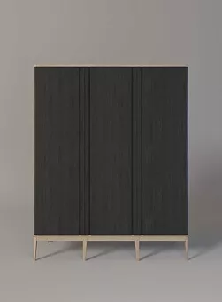 Шкаф для одежды 3-х дверный ICONS РВ 103 Мореный дуб (черный) купить в Москве - фото №1