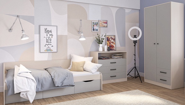 Набор мебели для спальни Мальма 2 (Персидский жемчуг/Лунный камень Ц1) купить в Москве - фото №1